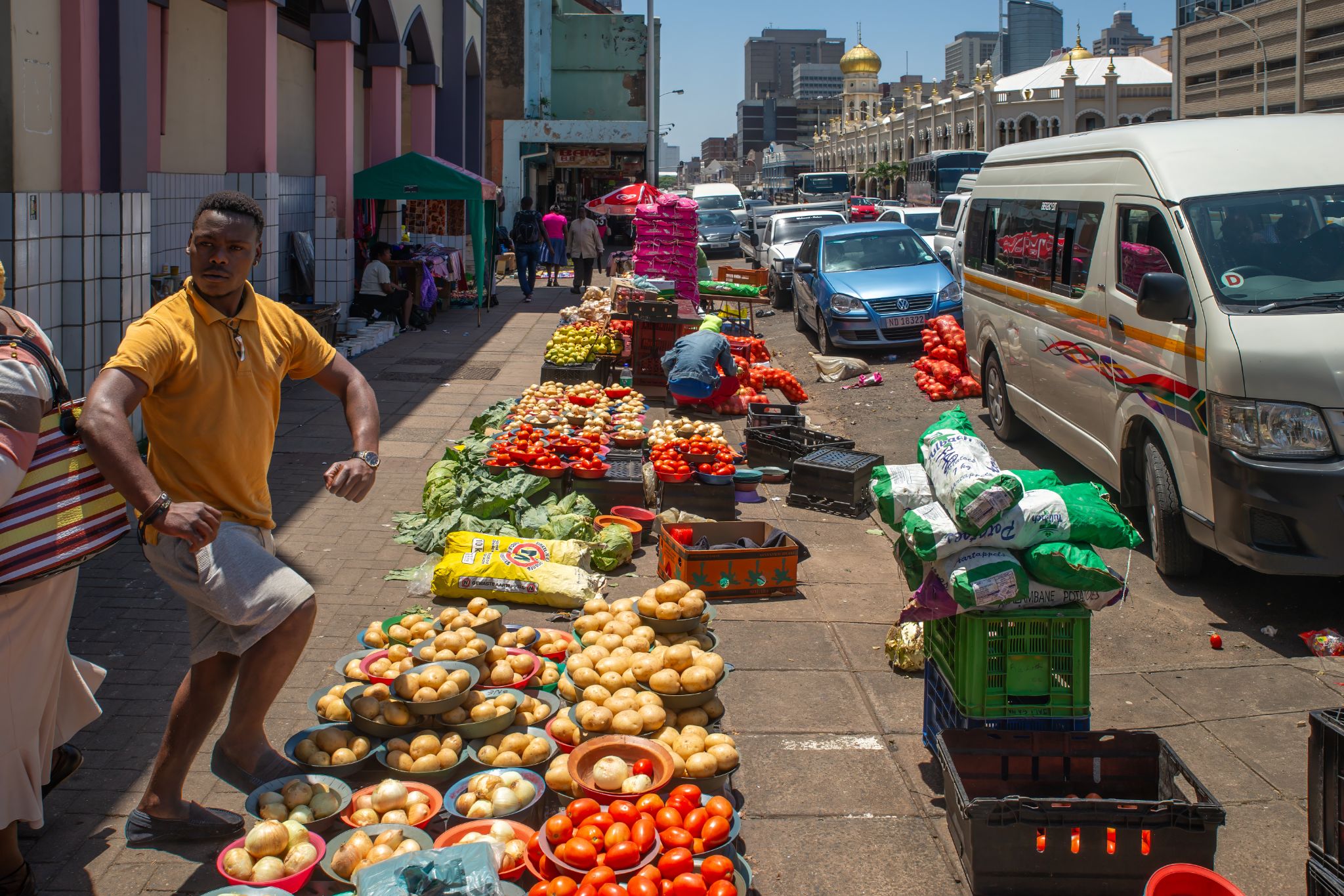 Draußen vor dem Victoria Street Market